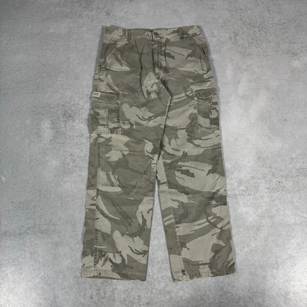 Wrangler Cargo Pants Green Camo - Size: 36x34